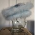 Church Lady/Derby Hat Wool Felt Light Blue with Rhinstone  eb-72256437